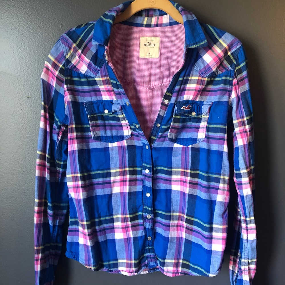 Hollister plaid long sleeve flannel